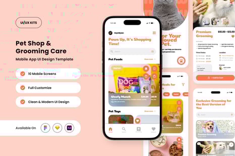Faunix – Pet Health & Grooming App Design Template - Creative Store