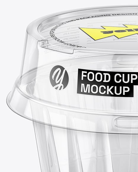 Clear Plastic Dessert Cup Mockup