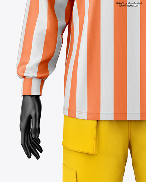 Men's Oversize Sweatshirt w/ Mannequin Mockup - Front View