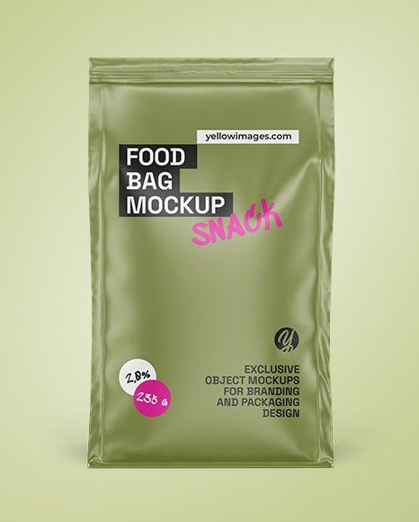 Matte Food Bag Mockup
