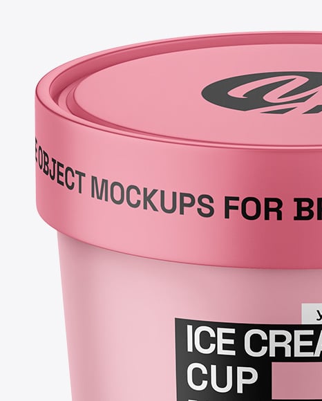 Matte Ice Cream Cup Mockup
