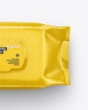 Glossy Wet Wipes Pack Mockup