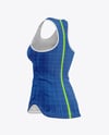 Women's Tank Top Mockup - Back Half Side View