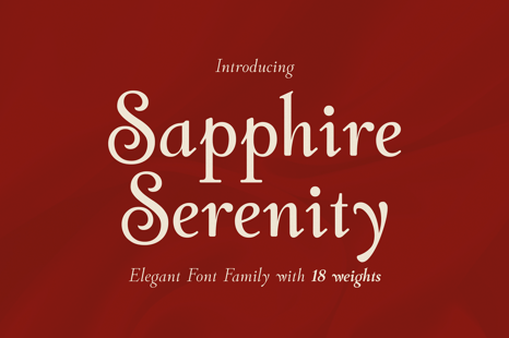 Sapphire Serenity – Elegant Serif Typeface - Branding serif font