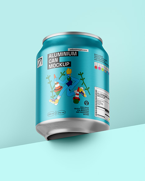 Textured Aluminium Drink Can Mockup