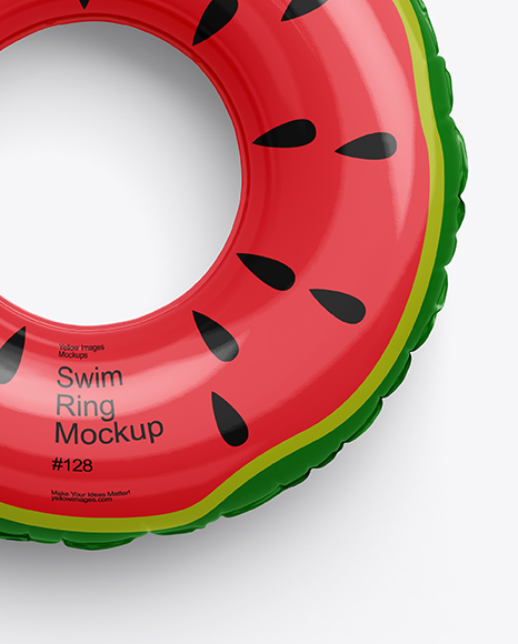 Glossy Swim Ring Mockup - Top View
