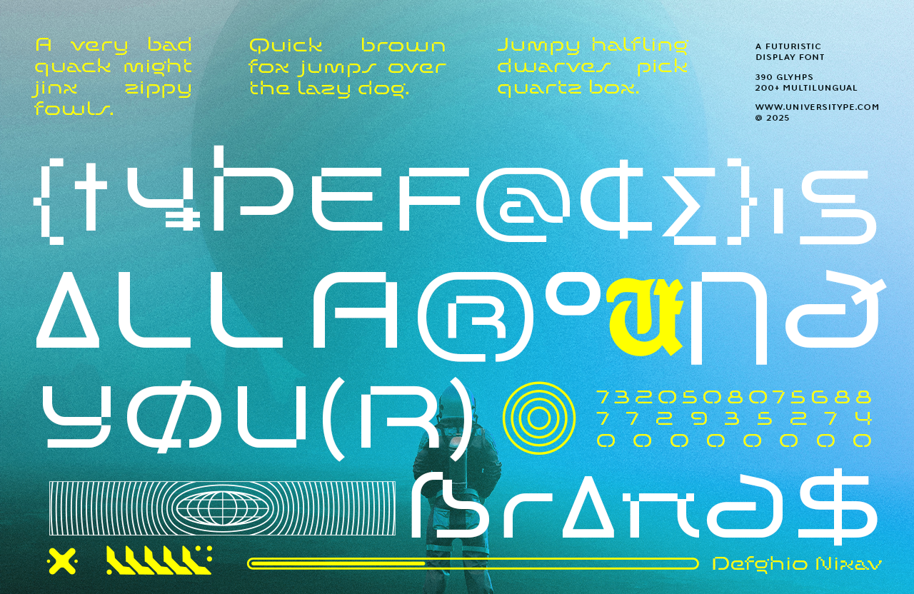 UT Defghio Nixav - A Futuristic Font