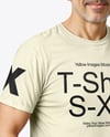 Senior Couple Wearing T-shirt and Jeans Mockup