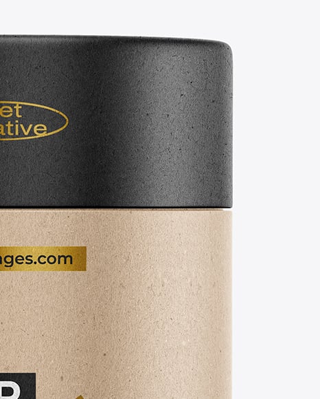 Kraft Paper Tube with Tea Mockup