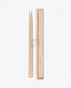 Bamboo Chopsticks with Kraft Package Mockup