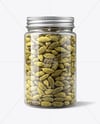 Plastic Jar with Cardamom Pods Mockup