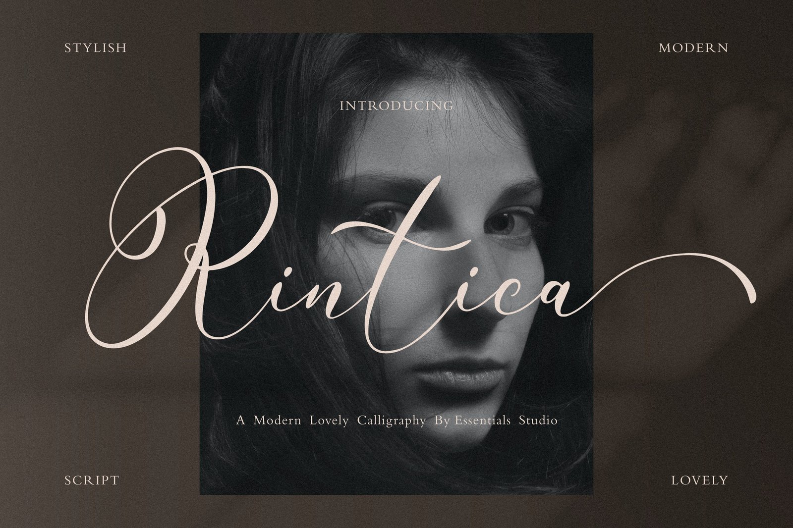 Rintica - Handwritten Script Font with heart Connect and Swash