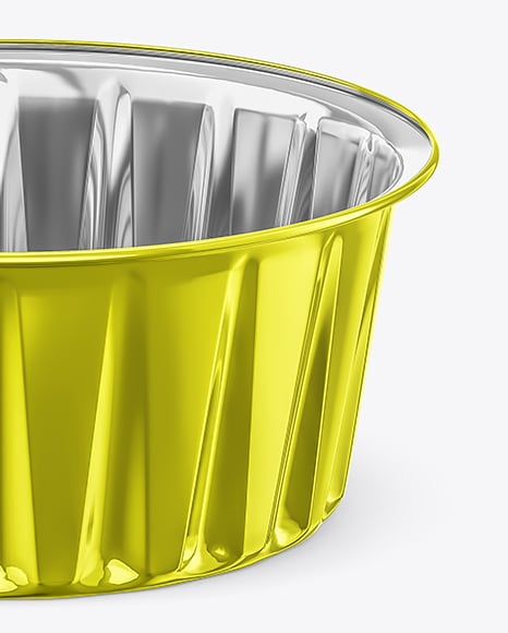 Aluminium Foil Cup with Glossy Plastic Cap Mockup