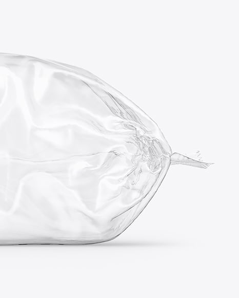 Clear Plastic Flow-Pack with Sandwich in Kraft Paper Sleeve Mockup