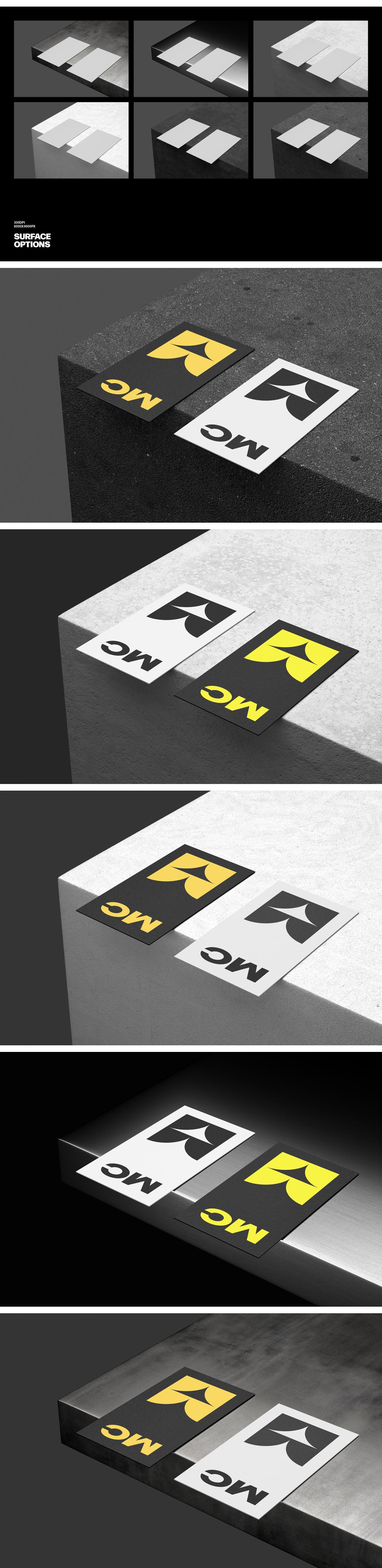 90x50mm Business Cards Mockup
