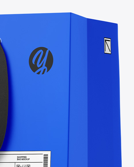 Paper Shopping Bag Mockup – Half Side View