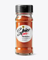 Clear Glass Spice Jar with Sweet Paprika Mockup