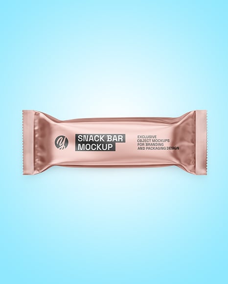 Matte Metallic Snack Package Mockup