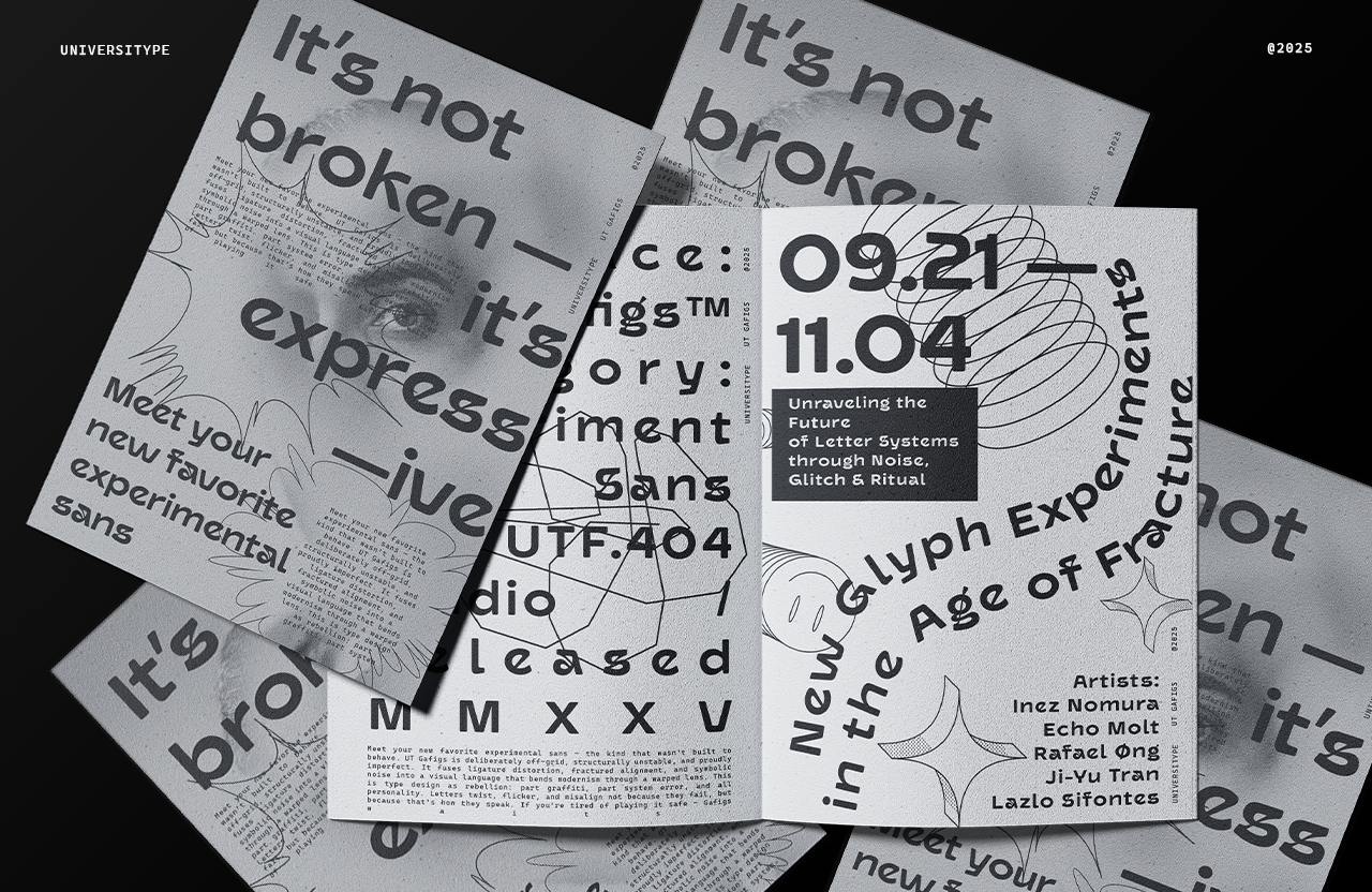 UT Gafigs - An Experimental Sans Serif