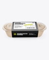 Kraft Paper Food Container in Paper Sleeve Mockup
