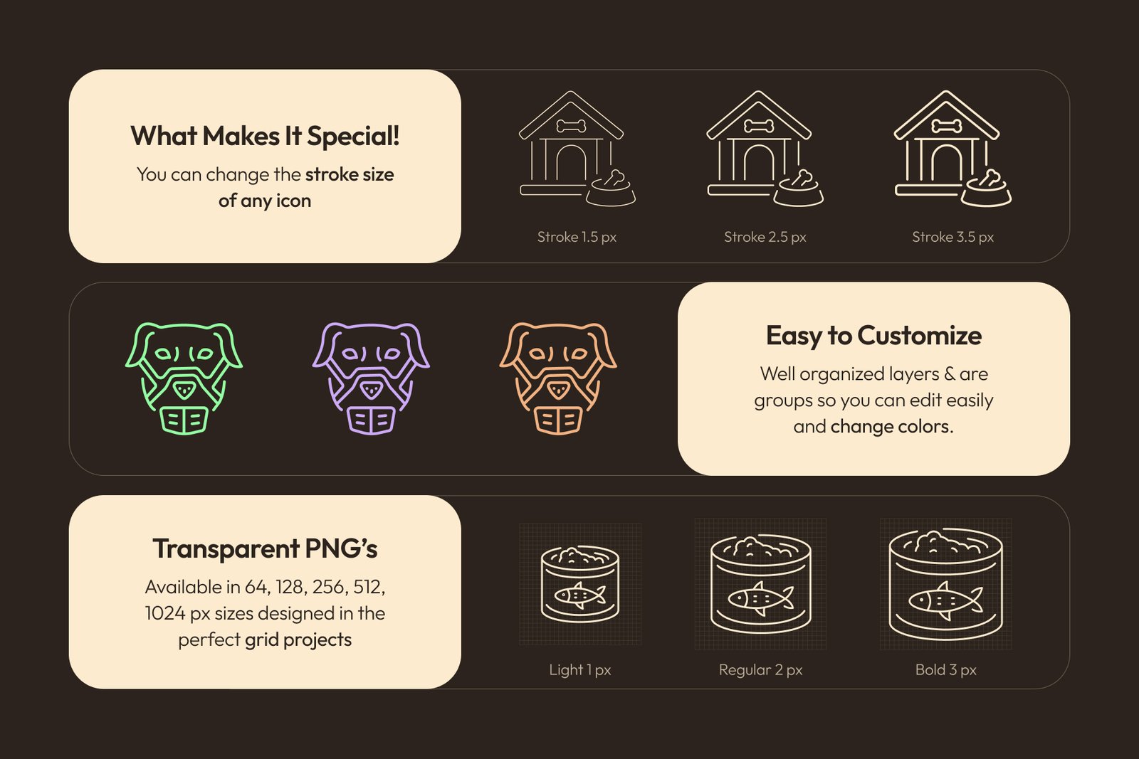 Pet and Veterinary Icon Set