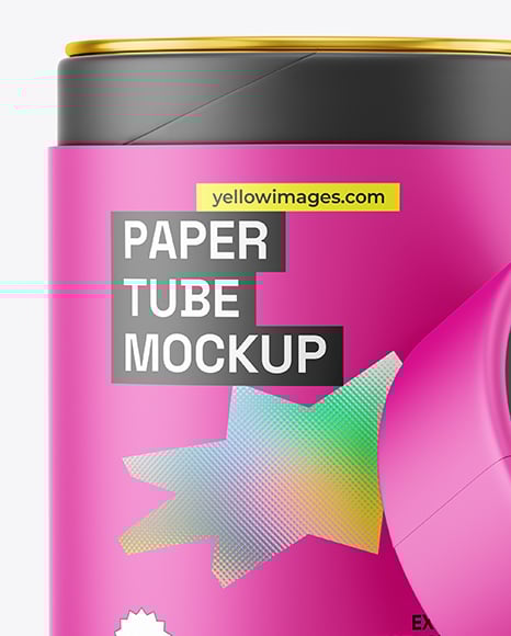 Opened Paper Tube Mockup