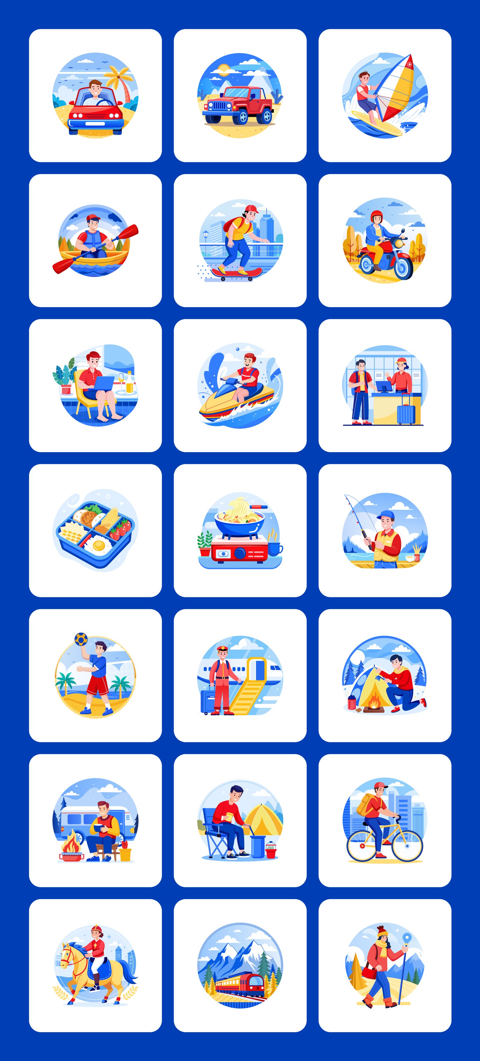 150 Travel Illustrations