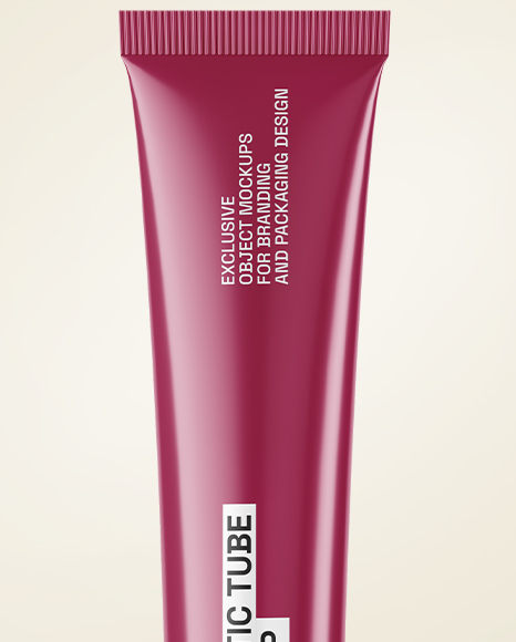 Glossy Cosmetic Tube Mockup