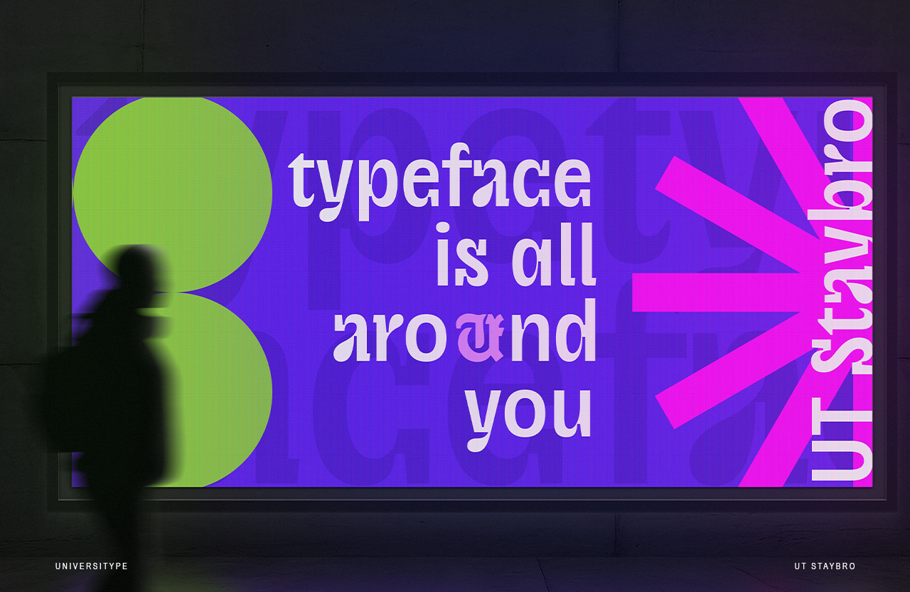 UT Staybro - A Stylish Inktrap Font