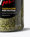 Plastic Jar with Dried Tarragon Mockup