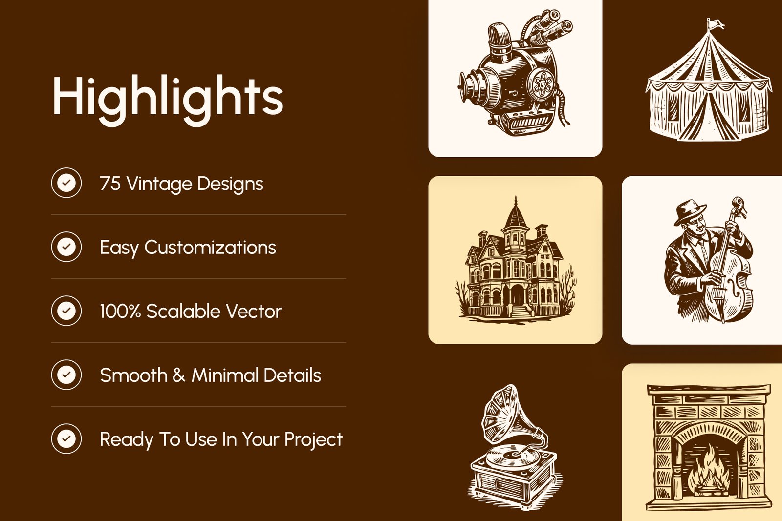 Vintage Culture Illustration Set