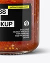 Glass Jar with Tomato Bruschetta Mockup