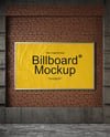 Billboard on a Brick Wall Mockup
