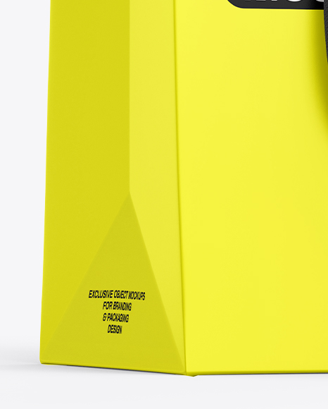 Paper Shopping Bag Mockup – Half Side View