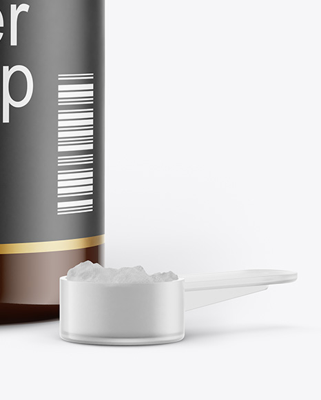 Amber Jar With Powder Mockup