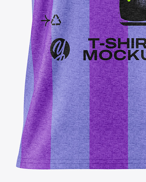 V-Neck Heather T-Shirt Mockup - Front View