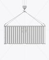 Shipping Container with Slings Mockup