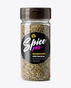 Plastic Spice Jar with Rosemary Mockup