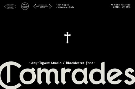Comrades Blackletter Font - Fonts