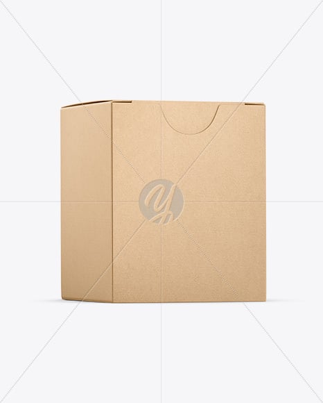 Kraft Paper Box Mockup – Half Side View