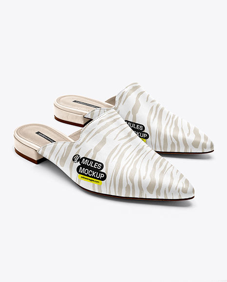 Pair of Mules Shoes Mockup - Mockups