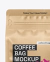 Kraft Coffee Bag Mockup - Front View