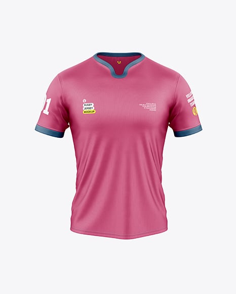 Men’s Rugby Jersey Mockup - Front View