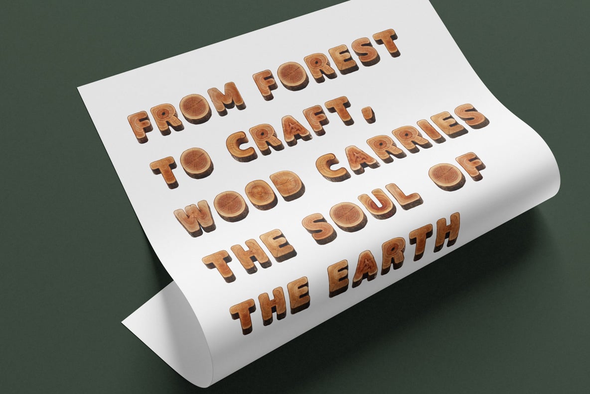 Wooden Logs Font