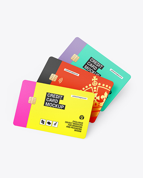 Three Credit Cards Mockup