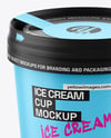 Matte Ice Cream Cup Mockup
