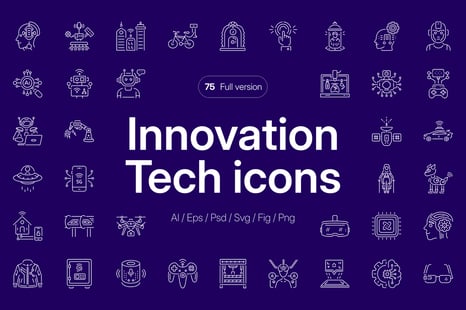 Tech and Innovation Icon Set - Science icon set