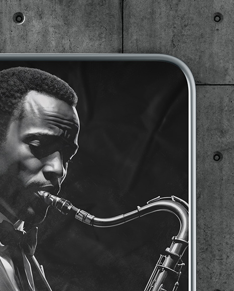 Framed Poster in Underground Passage Mockup