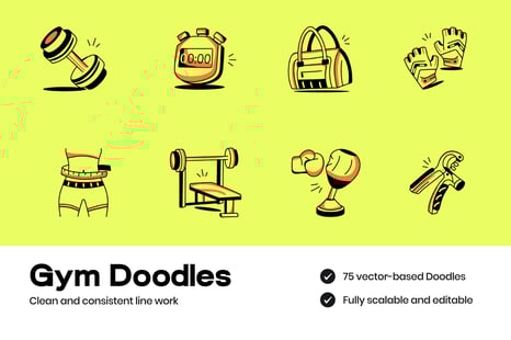 Gym Doodles Art - Graphics