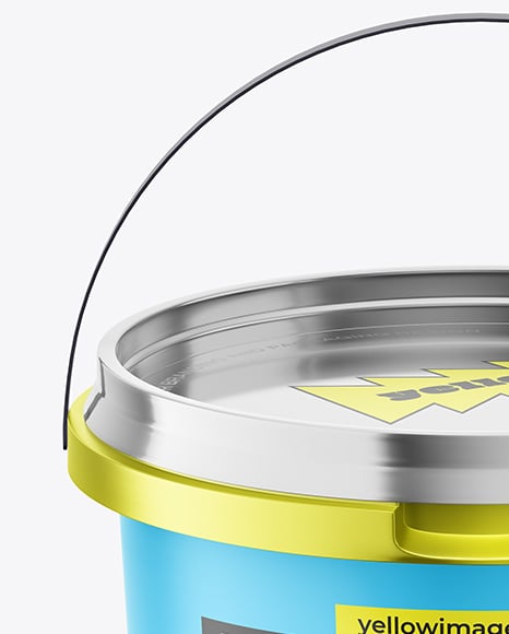 Matte Metallic Bucket Mockup